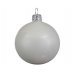 Χριστουγεννιάτικη Γυάλινη Μπάλα Λευκή Γυαλιστερή (8cm)
